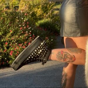 Bad ass black studded platform shoes. Lightly worn in great condition.